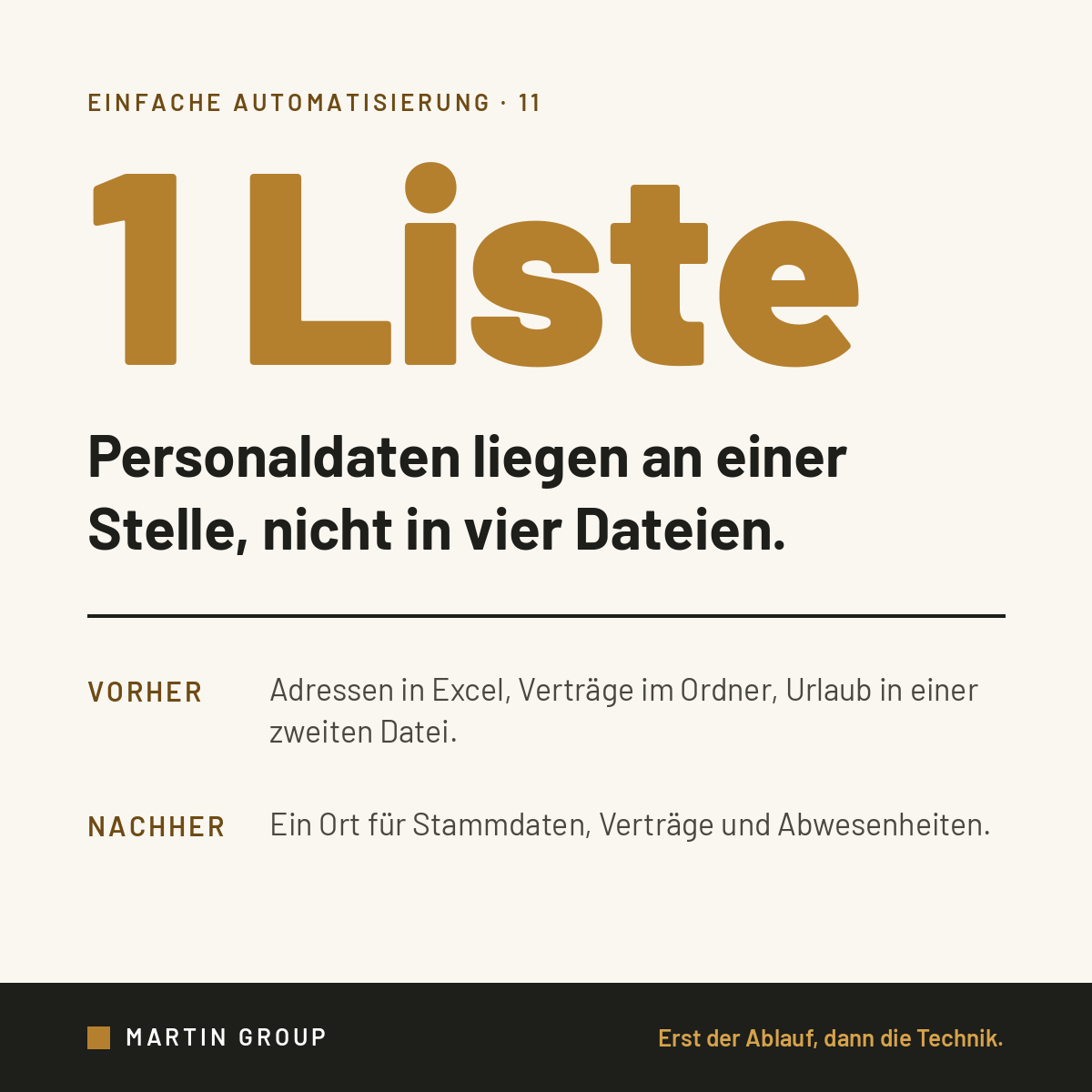 Die Personalliste ist eine Excel-Datei.