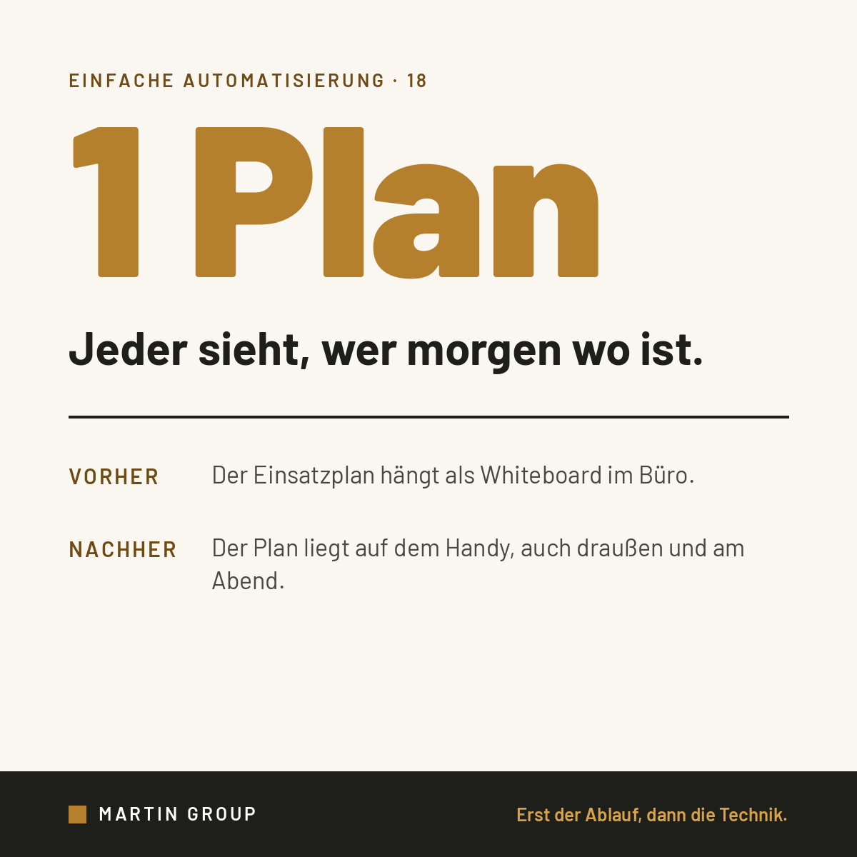 Der Einsatzplan hängt im Büro.
