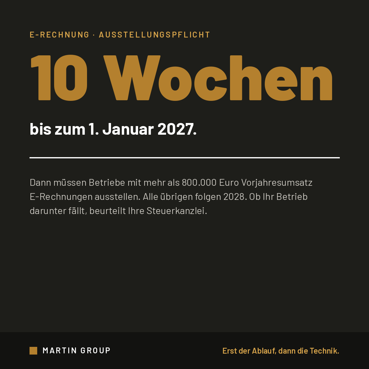 In zehn Wochen gilt die Pflicht.